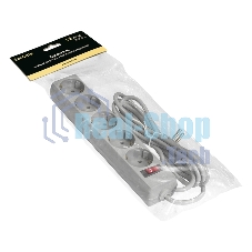Удлинитель Exegate EC-5-1.8G (EX285798RUS), серый, 1,8 м, евровилка с заземлением, 5 евророзеток с заземлением, 2200 Вт