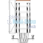 Устройство охлаждения (кулер) PcCooler RZ500 Soc-AM5/AM4/1200/1700/1851 белый 4-pin 32dB Al+Cu 250W Ret (RZ500-WHNWNX-GL)