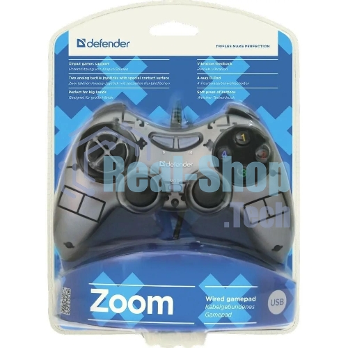 Геймпад Defender Zoom USB Xinput, 10 кнопок, 2 стика