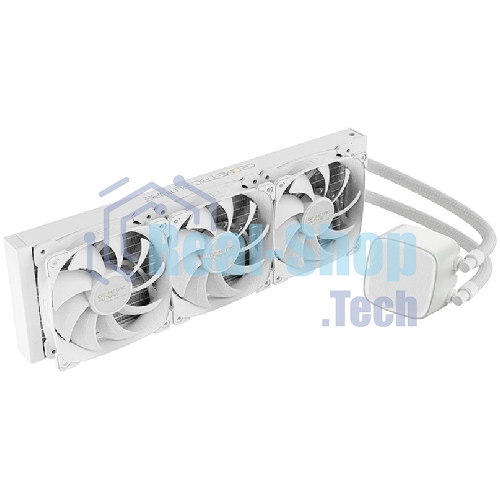 Система жидкостного охлаждения Water Cooling System Geometric Future Eskimo Pro 360 (240W, 360мм, ARGb, белый/Fans: 3x120мм, 80.81CFM, 34.2dBA, 2000RPM/Pump height 54мм, 3200RPM, Rad thickness 27мм/S: 1851, 1700, 1200, 115X, 2011, 2066, AM5, AM4)
