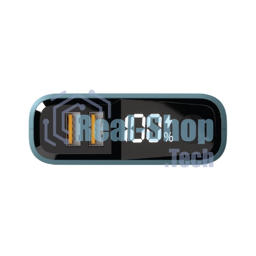 Портативный аккумулятор OLMIO QS-20, 20000mAh, 22.5W QuickCharge3.0/PowerDelivery, LCD, темно-зеленый