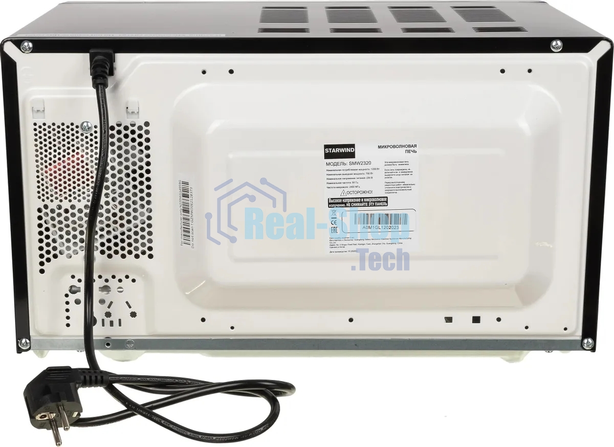 Микроволновая печь Starwind SMW2320 черный, 20 л, 700 Вт, переключатели - поворотный механизм