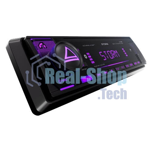 Автомагнитола AURA STORM-677DSP, 1 DIN, Bluetooth, USB Type-A, AUX, пульт ДУ