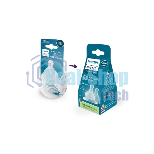Соска для бутылочки Philips Anti-colic 3+ мес., 2 шт.