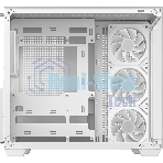 Компьютерный корпус Deepcool CG530 4F WH без БП, боковое окно (панорама), 3x120мм ARGB Reverce вентилятора на боковой стенке, 1x120мм ARGB вентилятор сзади, белый, ATX
