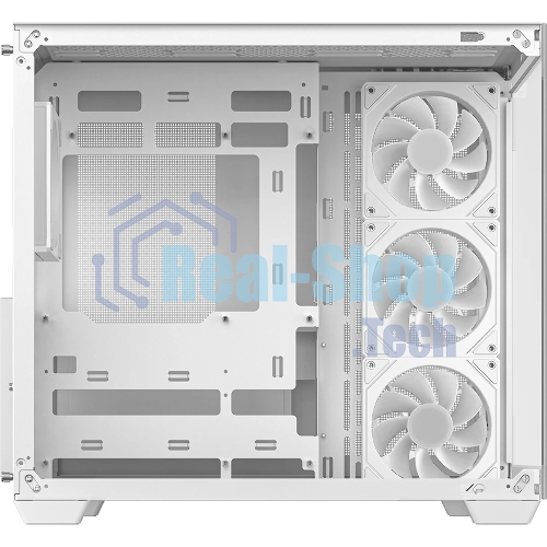 Компьютерный корпус Deepcool CG530 4F WH без БП, боковое окно (панорама), 3x120мм ARGB Reverce вентилятора на боковой стенке, 1x120мм ARGB вентилятор сзади, белый, ATX