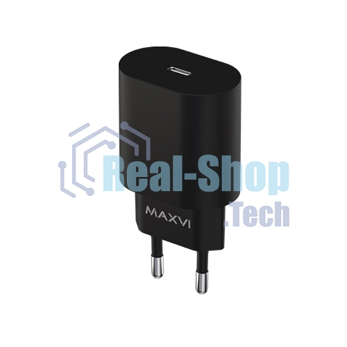 Сетевое зарядное устройство Maxvi SFC-125PD Type-C 3А 25W PD QC3.0 черный