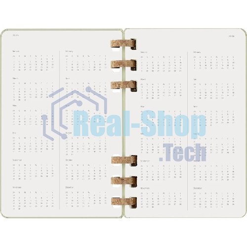 Еженедельник Moleskine ACADEMIC SPIRAL DHSPK5212AMWH3 Large 150х210 мм 200 стр. кремовые страницы спираль киви