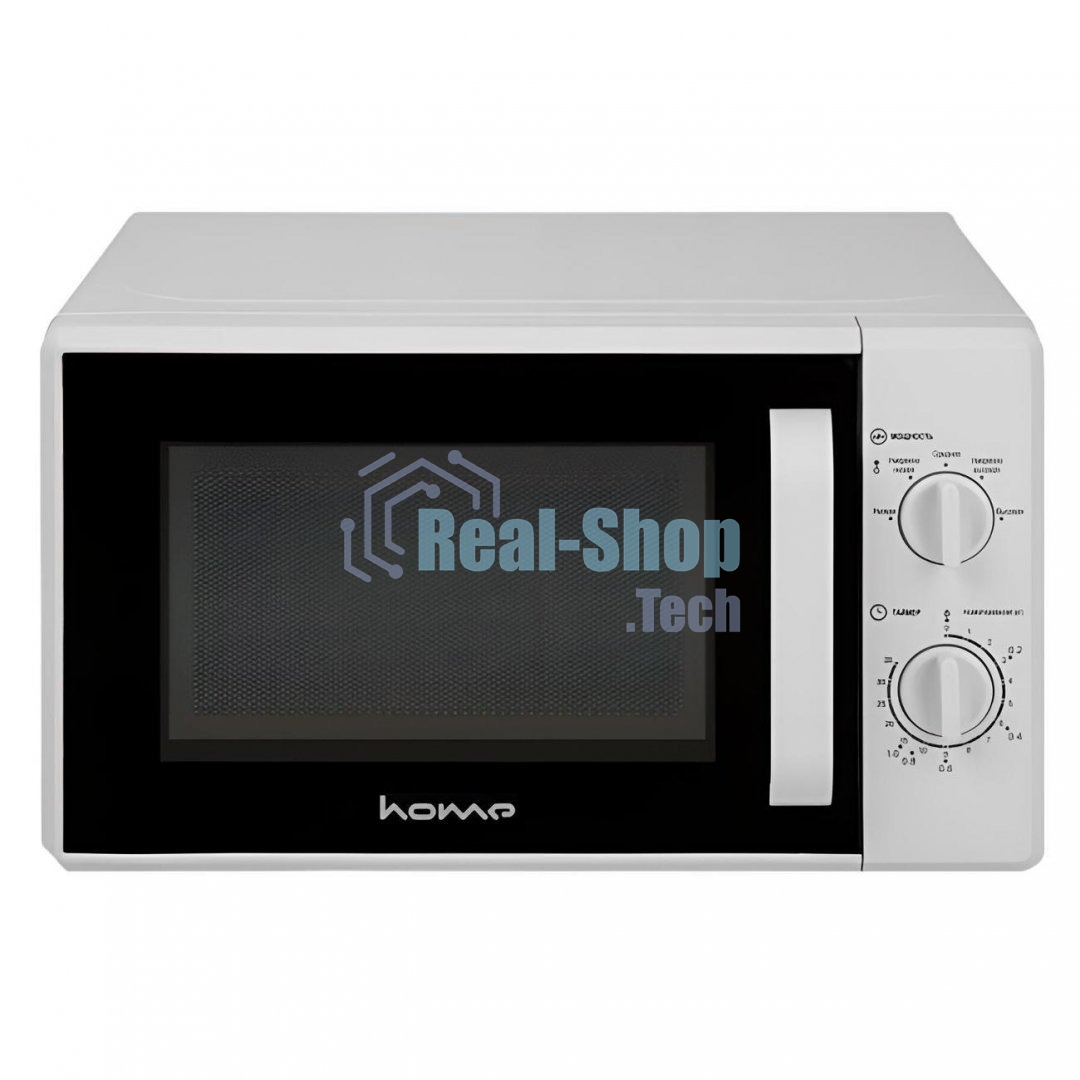 Микроволновая печь HOME HMM207DW белый, 20 л, 700 Вт, переключатели — поворотный механизм