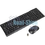 Комплект клавиатура+мышь Oklick 230M беспроводной, USB, 1000 DPI, чёрный