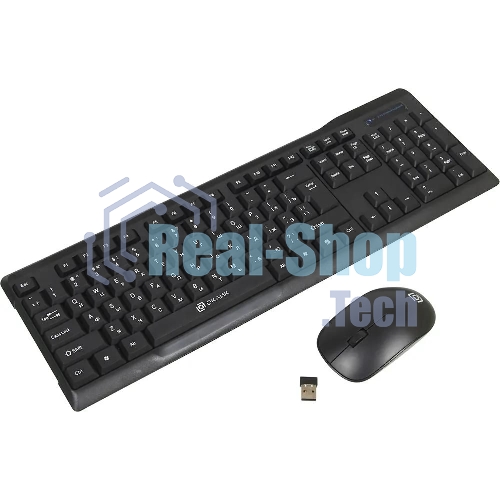 Комплект клавиатура+мышь Oklick 230M беспроводной, USB, 1000 DPI, чёрный