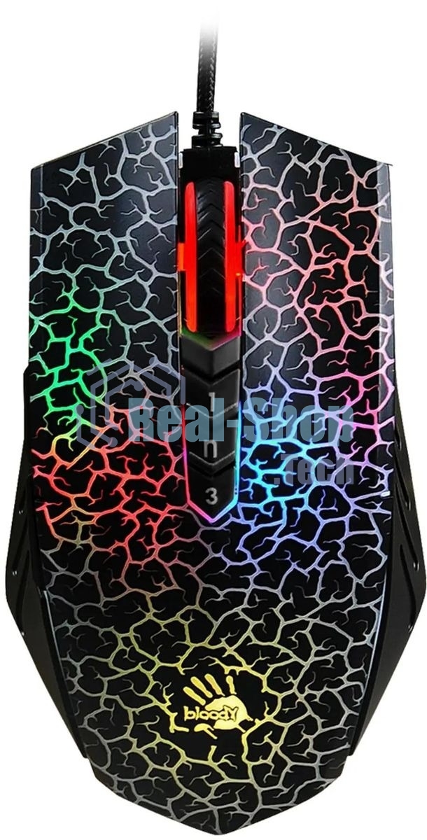 Мышь проводная A4Tech Bloody A7 черный, 4000 dpi, USB, кнопки - 8