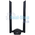 Сетевой адаптер Dahua DH-NC1800/Wi-Fi 802.11ax/2.4 ГГц до 574 Мбит.с + 5 ГГц до 1201 Мбит.с/2 антенны/USB 3.0/черный (DH-NC1800)