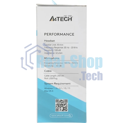 Гарнитура A4Tech Fstyler FH100U желтый/черный, проводная