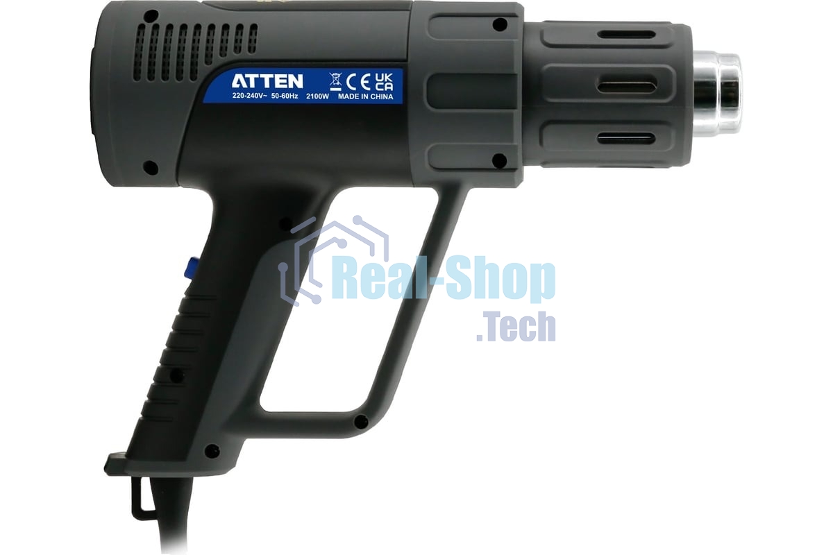 Фен технический ручной цифровой Atten ST-2308 230В, 2100 Вт, 50-650℃, светодиодное меню