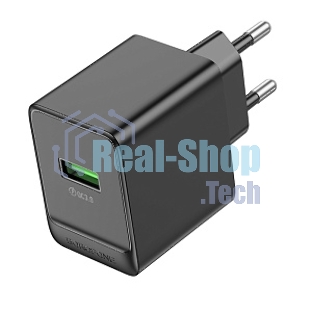 Сетевое зарядное устройство BOROFONE (6941991104732) BAS12A 1USB 3.0A QC3.0 18W черный
