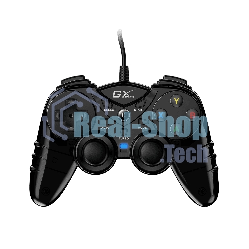 Геймпад Genius GX-17UV, (PC, PlayStation 3), two vibration motors, 2 joysticks, cable: 1.8 m, color: черный