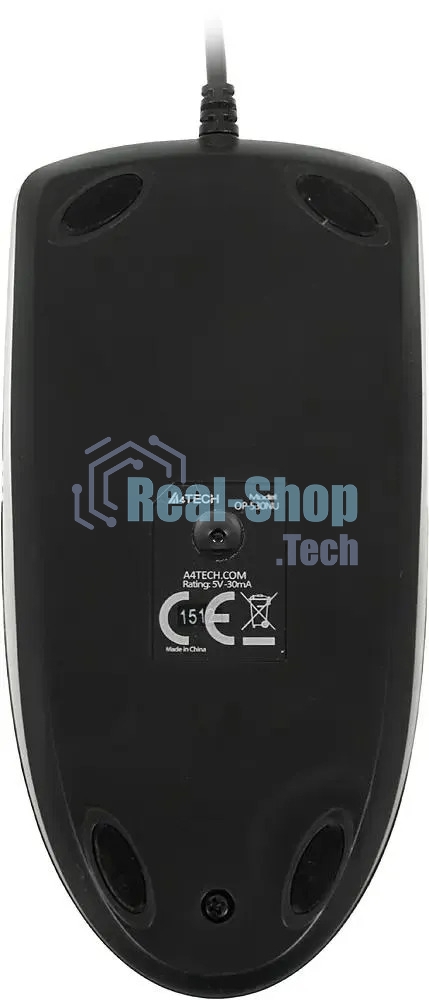 Мышь проводная A4Tech OP-530NU черный, 1200 dpi, USB, кнопки - 3