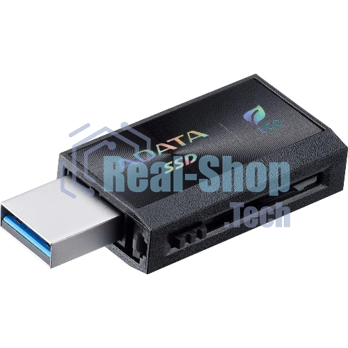Внешний SSD ADATA SC730, 512 Gb, USB 3.2 Gen 2 Type-A/Type-C, R/W 600/600, черный