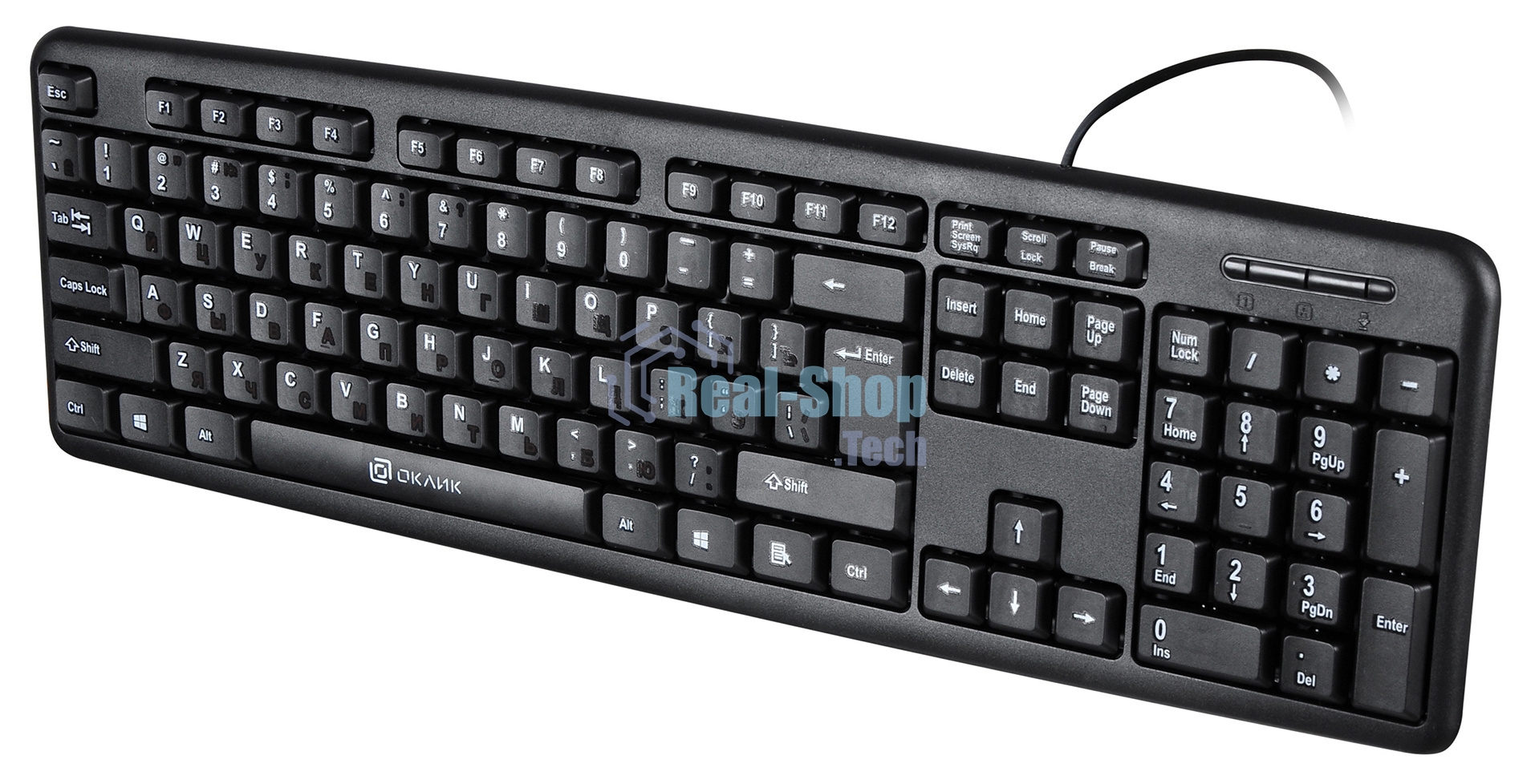 Клавиатура Oklick 90M проводная, USB Type-A, чёрный