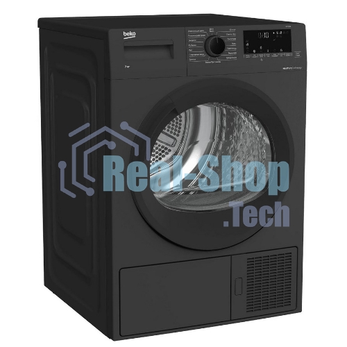Сушильная машина Beko DF7412Gb черный, 8 кг, сушка - тепловой насос, программ - 15, 59.7 x 84.6 x 53.7 см