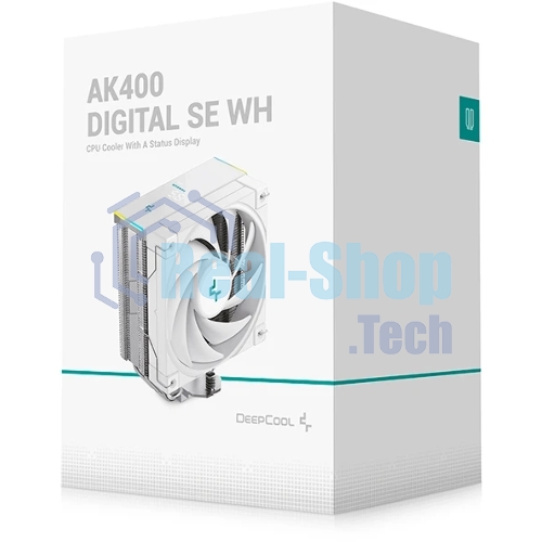 Устройство охлаждения(кулер) Deepcool AK400 Digital SE Wh ARGb Soc-AM5/AM4/1200/1700/1851 белый 4-pin 19-28dB Al+Cu LCD 220W 812gr Ret (R-AK400-WHADMN-GJD)