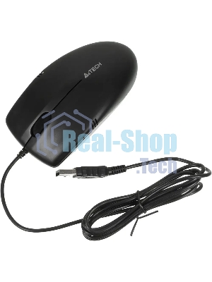 Мышь проводная A4Tech OP-530NU черный, 1200 dpi, USB, кнопки - 3