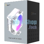 Кулер для процессора Ocypus Gaммa A40 WH ARGB Digital, 100мм ARGB FAN, Top Display Panel, 4 HEAT PIPES, 4-PIN PWM, 600-2400 RPM, 29.5DBA, HYDRO BEARING, LGA115X/1200/1700/18XX, AM4/AM5