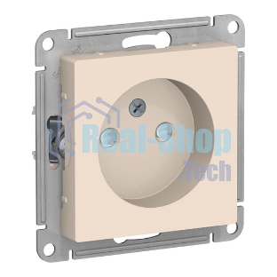 Механизм розетки 1-м СП AtlasDesign без заземл. защ. шторки 16А беж. SchE ATN000249