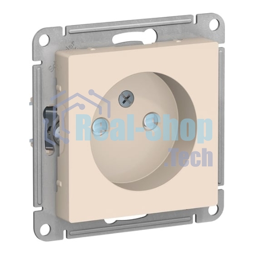 Механизм розетки 1-м СП AtlasDesign без заземл. защ. шторки 16А беж. SchE ATN000249
