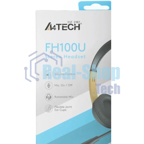 Гарнитура A4Tech Fstyler FH100U желтый/черный, проводная