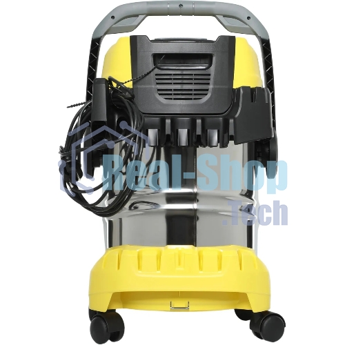 Строительный пылесос Karcher WD 5 S V-25/5/22 желтый, 1100 Вт, уборка сухая/сбор воды, пылесборник мешок/контейнер, 25 л