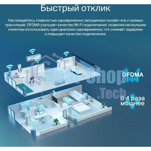 Роутер беспроводной TP-Link Archer AX55 AX3000 10/100/1000BASE-TX черный