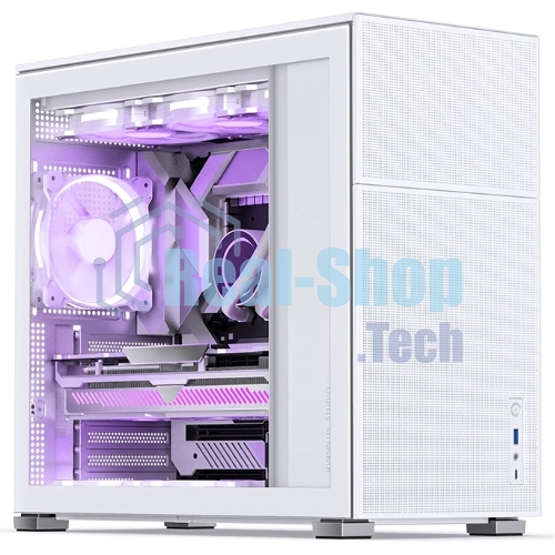 Компьютерный корпус без блока питания Case JONSBO D41 MESH, Midi-Tower, TG, no fan, 1xUSB-A 3.2 + 1xUSB-C 3.2, ATX, mATX белый