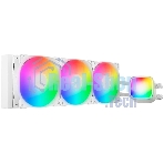Система жидкостного охлаждения Water Cooling System Geometric Future Eskimo Pro 360 (240W, 360мм, ARGb, белый/Fans: 3x120мм, 80.81CFM, 34.2dBA, 2000RPM/Pump height 54мм, 3200RPM, Rad thickness 27мм/S: 1851, 1700, 1200, 115X, 2011, 2066, AM5, AM4)