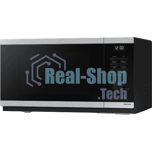 Микроволновая печь Samsung MS23DG4504ATBW нержавеющая сталь/черный, 23 л, 800 Вт, переключатели - сенсор, поворотный механизм