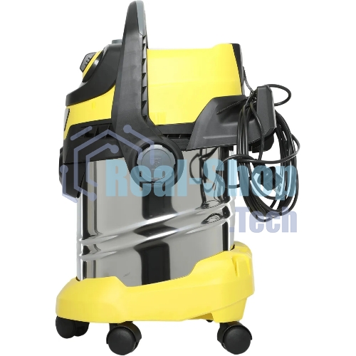 Строительный пылесос Karcher WD 5 S V-25/5/22 желтый, 1100 Вт, уборка сухая/сбор воды, пылесборник мешок/контейнер, 25 л