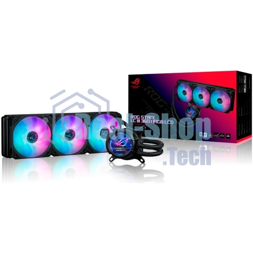 Система жидкостного охлаждения ASUS ROG STRIX LC III 360 ARGb LCD 90RC00W1-M0UAY0 черный 120мм алюминий+медь 2200rpm 36db 4-pin