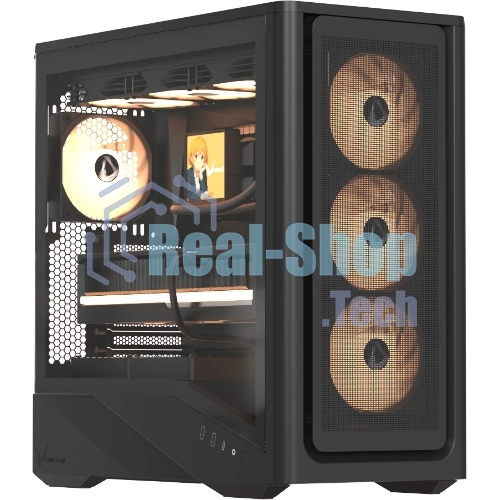Компьютерный корпус Aerocool \ Formula V Line Air Power G9 DUO PA Black, ATX, TYPE-C*1, USB3.0*2, MESH/GLASS FRONT PANEL, FRONT 3x PERFORMANCE ARGB, REAR 1x PERFORMANCE ARGB