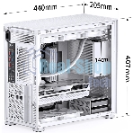 Компьютерный корпус без блока питания Case JONSBO D41 MESH, Midi-Tower, TG, no fan, 1xUSB-A 3.2 + 1xUSB-C 3.2, ATX, mATX белый