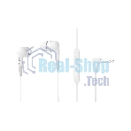 Проводные наушники Ritmix RH-112M белый, вкладыши, jack 3.5 мм, микрофон на кабеле