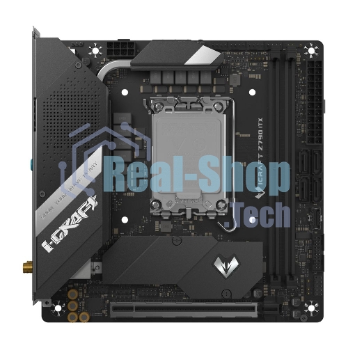 Материнская плата Maxsun iCraft Z790ITX WI-FI, LGA1700, Intel Z790, 2xDDR5, 4xSATA, 2xM.2, 1xPCIe 5.0 x16, 1xDP, 1xHDMI, 1x2.5Gb LAN, Wi-Fi 6E, Bluetooth 5.3, 1xUSB-C 20Gbps, 4xUSB-A 5Gbps, 4xUSB-A 2.0, 2x3.5 мм, 5.1, mini-ITX