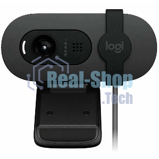 Веб-камера Logitech Brio 105 1920x1080, 30 кадр/с, USB Type-A, микрофон (шумоподавление), шторка приватности, автоосвещение, универсальное крепление