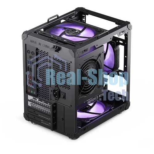 Компьютерный корпус JONSBO Computer Case C6Handle black hang-in version черный, Mini-Tower, материнская плата mATX, без БП, прозрачная боковая панель