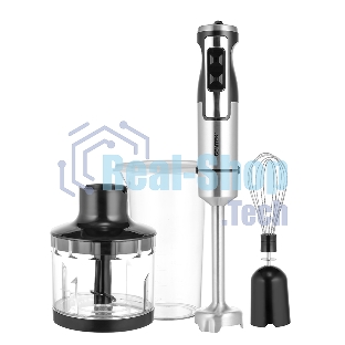 Блендер Centek CT-1338 черный/сталь, 1300 Вт, DC мотор, РЕГУЛЯТОР МОЩНОСТИ сLED, стакан, чоппер, венчик