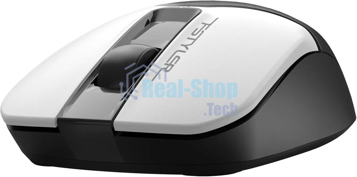 Мышь беспроводная A4Tech Fstyler FG12 белый/черный, 1200 dpi, радиоканал, USB, кнопки - 3