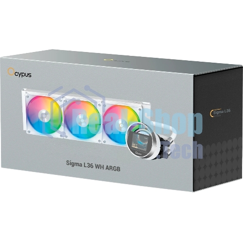Система охлаждения Ocypus Sigma L36 WH ARGB, 360мм, LCD Pump 2.4
