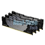 Оперативная память Kingston Fury Renegade, DDR4, 32Gb (4x8GB), 3200MHz, CL16, DIMM, с радиатором, черный