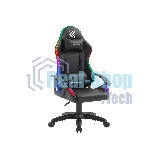 Кресло Defender Factor X RGB черный, экокожа, 120 кг