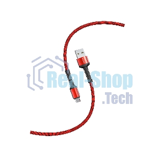 Кабель Smartbuy S26 MicroUSB красный, 3 А, QC, нейл.,1 м